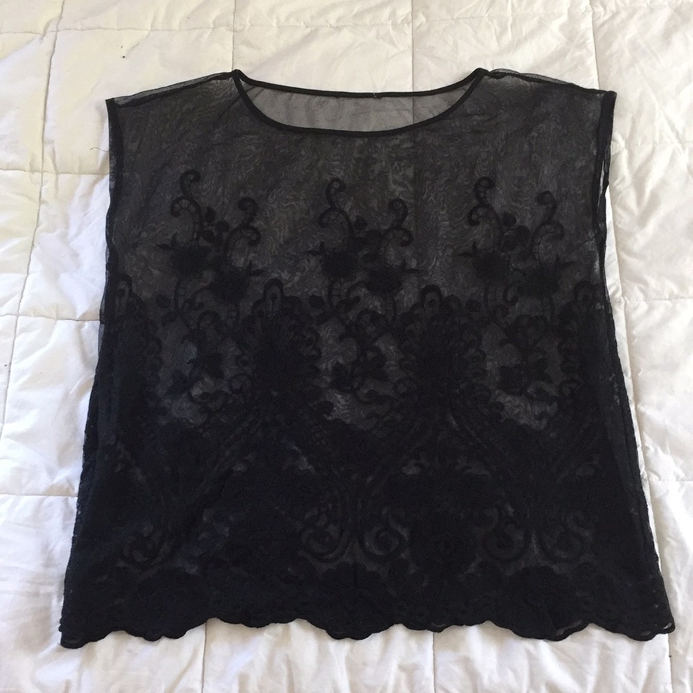 Lace see through top